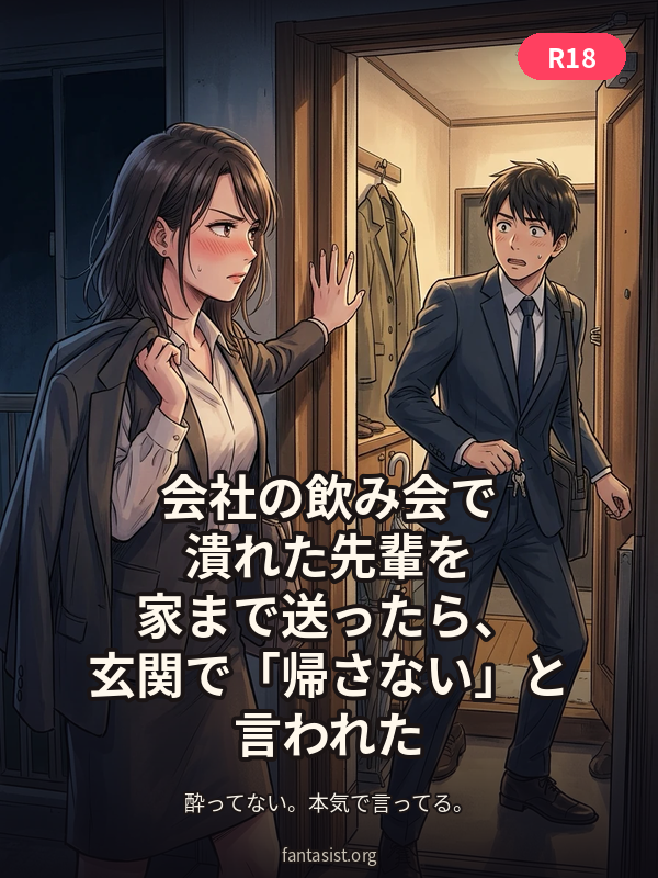 会社の飲み会で潰れた先輩を家まで送ったら、玄関で「帰さない」と言われた カバー