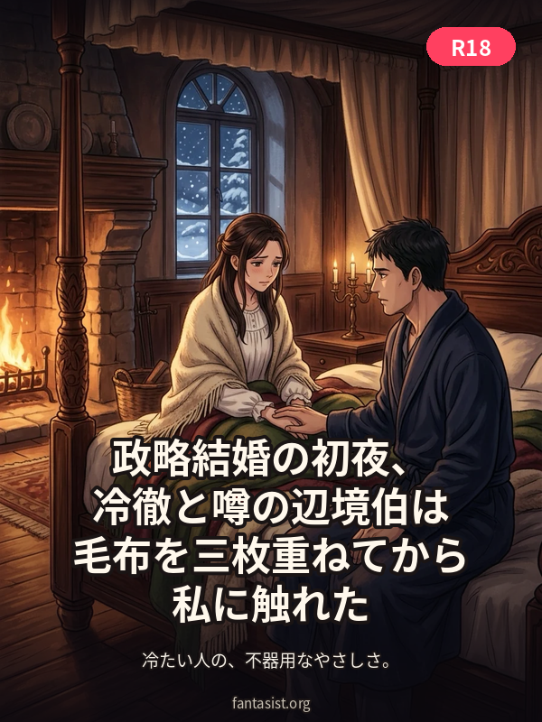 政略結婚の初夜、冷徹と噂の辺境伯は毛布を三枚重ねてから私に触れた カバー